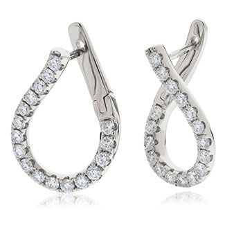 Diamond twist deals hoop earrings