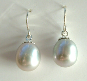 Pearl Drops on Silver Hooks